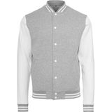 Sweat College Jas - Geborstelde Sweatstof - Neutraal Maatlabel - Twee Zakken - Ingezette Mouwen