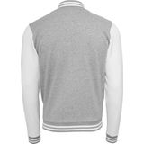 Sweat College Jas - Geborstelde Sweatstof - Neutraal Maatlabel - Twee Zakken - Ingezette Mouwen