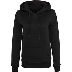 Build Your Brand Damesjas van zware hoody, Zwart