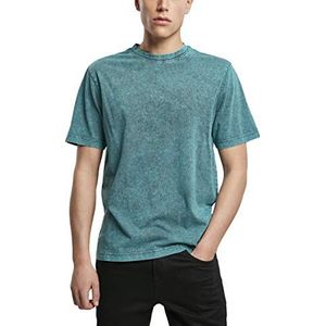 Build your Brand Acid Washed Tee BY070 - Teal Black - XXL