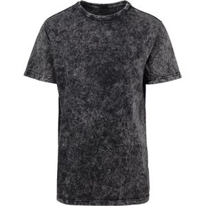 Build your Brand Acid Washed Tee BY070 - Darkgrey White