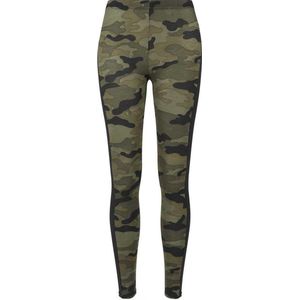 Urban Classics - Camo Stripe Legging - Bruin/Groen