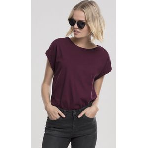 Urban Classics - Extended shoulder Dames T-shirt Paars Rood