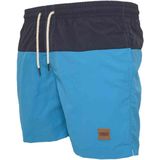Urban Classics - Block Zwemshorts - L - Turquoise/Blauw