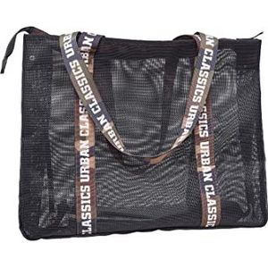 Urban Classics Big Mesh TB2151 Shopper met tas, zwart.