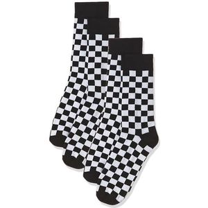 Urban Classics Checker Socks 2 stuks herensokken (1 stuk), Veelkleurig (Zwart Wit 00826)