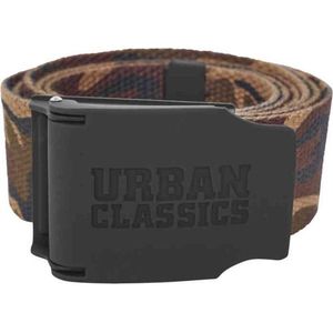 Urban Classics - Woven Canvas riem - Groen/Bruin