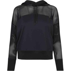 Urban Classics - Ladies Mesh Hoodie - Sweater - Zwart