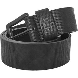 Urban Classics Unisex riem Fake Leather Belt, unisex riem met gesp, van polyester, perfect accessoire, maten S-XL, zwart, L