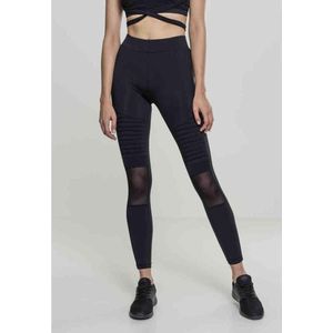 Urban Classics - Tech mesh biker Legging - Doorschijnend   Zwart