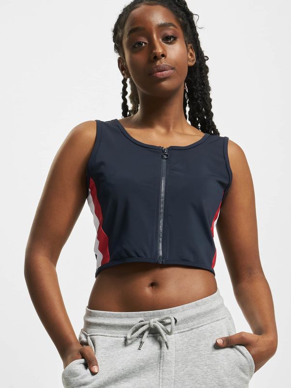 Urban Classic - Dames Crop Top - Met Ritssluiting - Stripe
