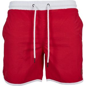 URBAN CLASSICS - Zwemshorts - Rood - Korte Snit - Met Zijzakken - Geïntegreerde Slip