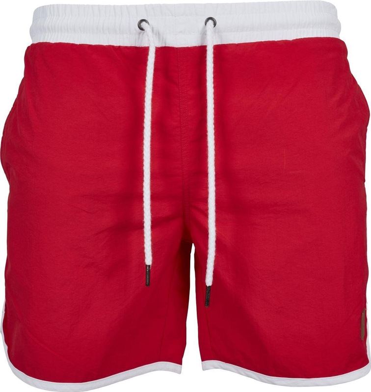 URBAN CLASSICS - Zwemshorts - Rood - Korte Snit - Met Geïntegreerde Slip
