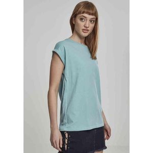 Urban Classics - Extended shoulder Dames T-shirt Blauw
