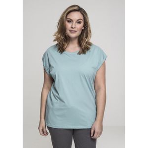 Urban Classics Ladies Extended Shoulder Tee T-shirt mint 4XL Katoen Dames - Basics, Street wear