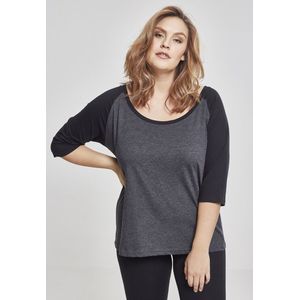 Urban Classics - 3 4 Contrast Raglan top - Grijs