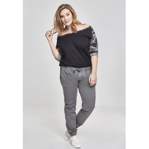 Urban Classics - 3 4 Contrast Raglan top Zwart