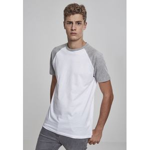 Urban Classics - Raglan Contrast Heren T-shirt - Wit