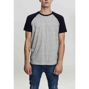 Urban Classics - Raglan Contrast Heren T-shirt - Grijs