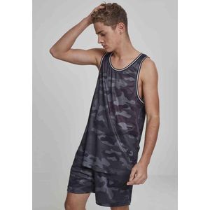Urban Classics - Camo Mesh Tanktop - Donkere Camouflage - Polyester
