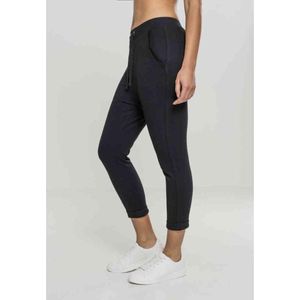 Urban Classics - Open Edge Terry Turn Up Dames joggingbroek - Zwart