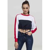 Urban Classics - 3-tone Stripe Crew T-shirt - Zwart - Katoen