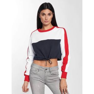 Urban Classics - Cropped 3-Tone Stripe Crew - Meerkleurig - Materiaal