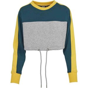 Sweatshirt - Color-Blocking - Sweatstof - Met Trekkoord - Lange Mouw