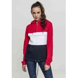 Urban Classics - Oversized Half-Zip Hooded Sweatshirt - Dames - Comfortabel