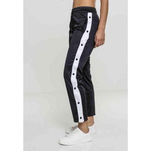 Urban Classics - Button Up Trackbroek - Zwart/Wit - Casual Sportbroek