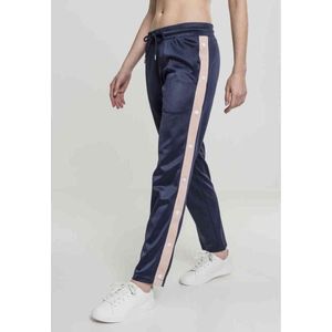 Urban Classics - Button Up Track Pants - Sportbroek - Navy/Lichtrose/Wit - Polyester