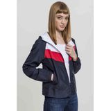 Urban Classics - Dames Retro Tricolour - Windbreaker - Blauw/Wit/Rood - 100% Polyester