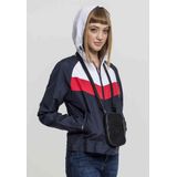 Urban Classics - Dames Retro Tricolour - Windbreaker - Blauw/Wit/Rood - 100% Polyester