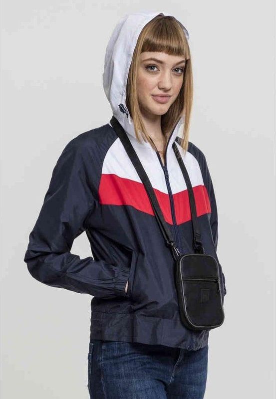 Urban Classics - Dames Retro Tricolour - Windbreaker - Blauw/Wit/Rood - 100% Polyester