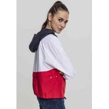 Urban Classics Dames 3-kleurige oversized windbreaker jas, meerkleurig (marineblauw/wit/vuurrood 01243), S dames, meerkleurig (marineblauw/wit/vuurrood)