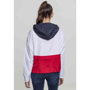 Jassen - Windbreaker - Marineblauw/Wit/Rood - Lichtgewicht - Verstelbare Capuchon