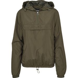 Urban Classics - Windbreaker - Dames - Dark Olive - Capuchon