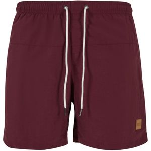 Urban Classics Badehose Block Swim Shorts Cherry