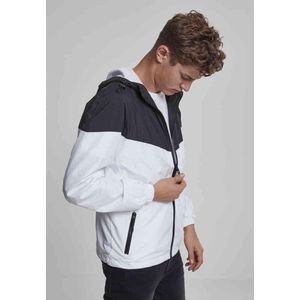 Urban Classics - Windbreaker 2-Tone Tech - Overgangsjas - Zwart/Wit - Effen - Lange Mouwen