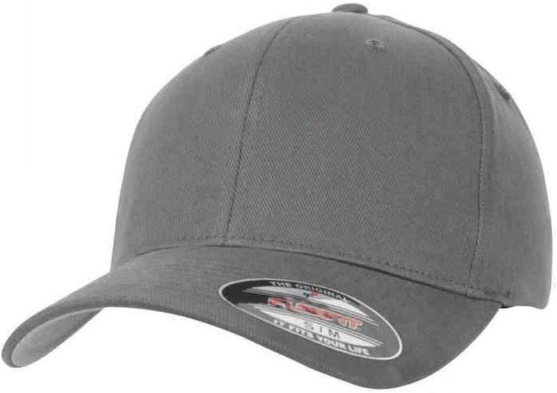Urban Classics - Brushed Twill Flexfit pet - S/M - Grijs