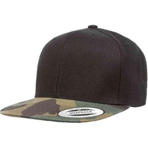 Flexfit - Classic Snapback 2-Tone Camo blk/green camo one size Snapback Pet - Zwart/Groen