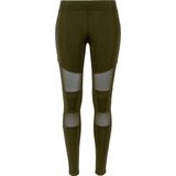 Urban Classics Dames Leggings Tech Mesh Yoga Fitness Broek, lange streetwear- & sportbroek met mesh inzetstukken in vele kleuren, maten XS - 5XL