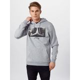 Hoodie - Lange Mouwen - Grijs - Katoen/Polyester - Met Capuchon
