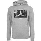 Hoodie - Lange Mouwen - Grijs - Katoen/Polyester - Met Capuchon