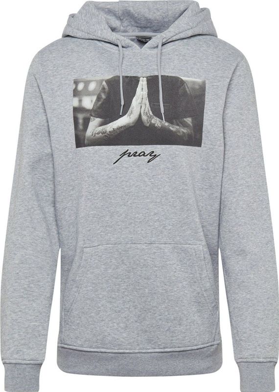 Hoodie - Lange Mouwen - Grijs - Katoen/Polyester - Met Capuchon