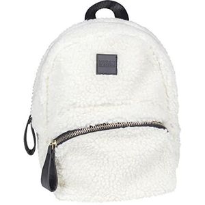 Urban Classics Rugzak Sherpa Mini Backpack, kleine rugzak met verstelbare schouderriem, gebroken wit, 25 cm, schoudertas