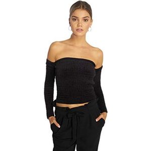 Urban Classics - Off Shoulder Top - Strapless Top - Zwart - 80% Katoen, 20% Polyester