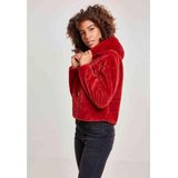 Urban Classics - Oversize Short Teddy Hoodie/trui - Rood