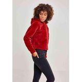 Urban Classics - Oversize Short Teddy Hoodie/trui - Rood