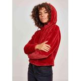 Urban Classics - Oversize Short Teddy Hoodie/trui - Rood
